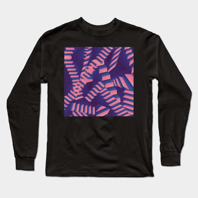 Liminal Stairs Purple Haze Long Sleeve T-Shirt by IgorAndMore